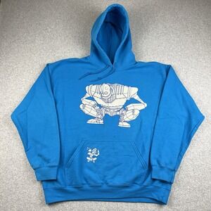 Iron Giant Hoodie Mens Large Ripple Junction Animated Graphic Blue Sweatshirt